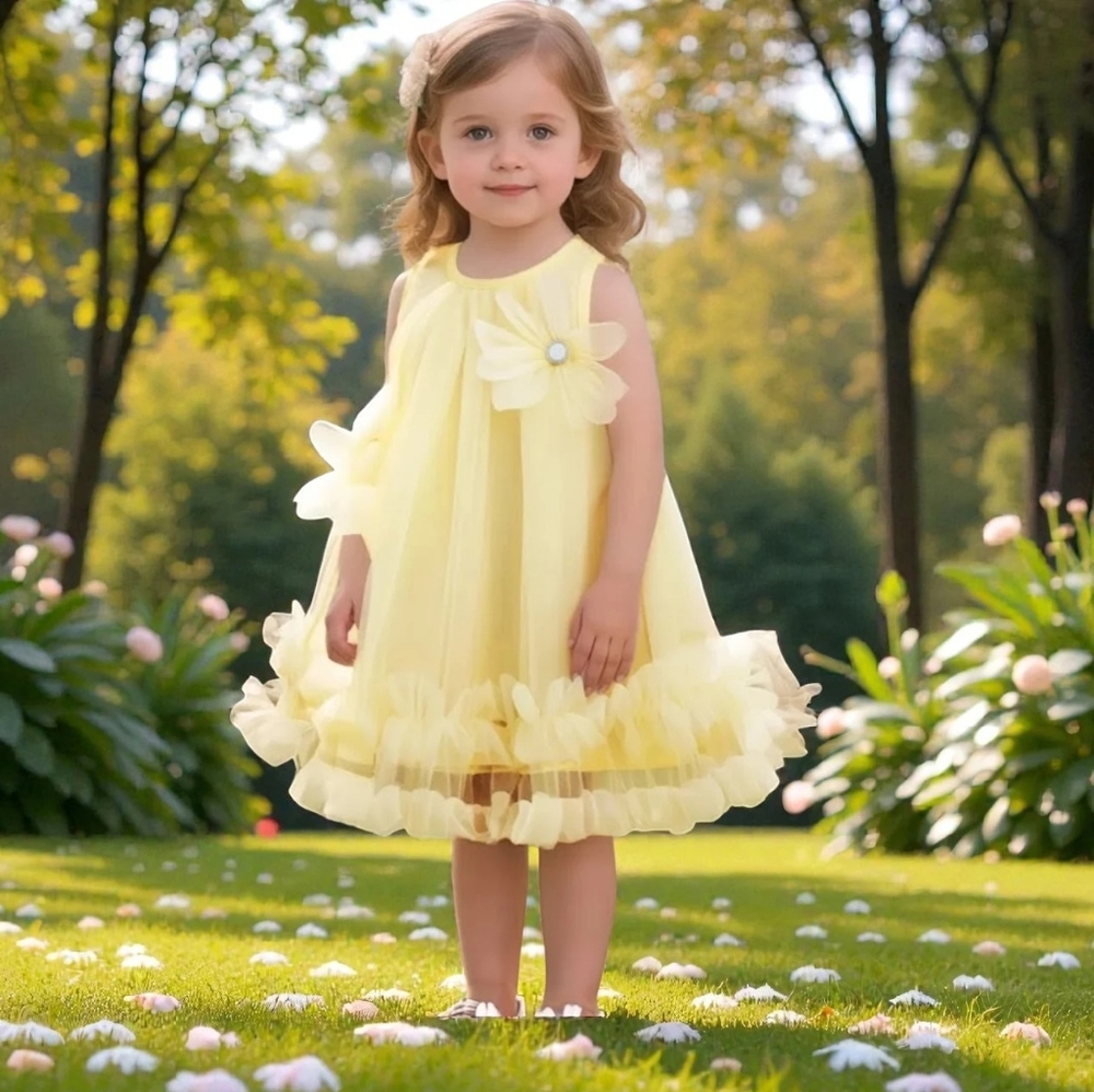 Charming Yellow Flower Girl Dress
